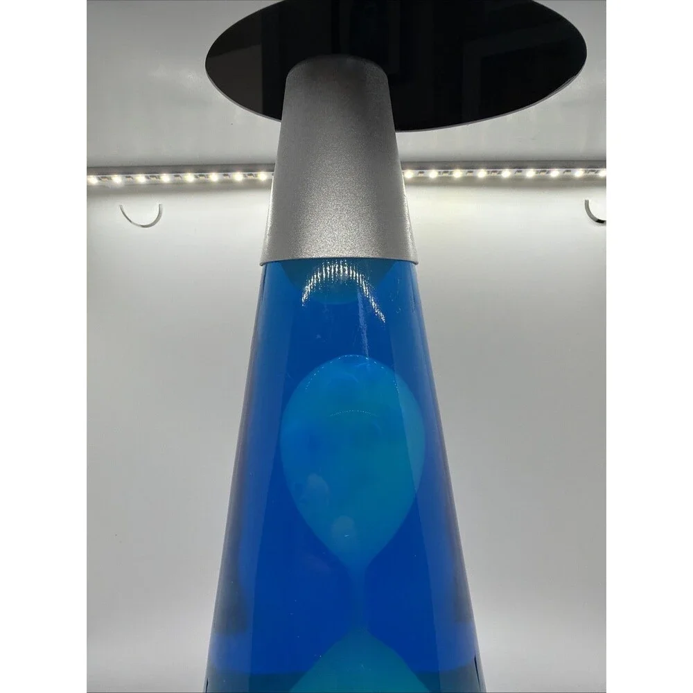 Lava Lamp Model 2103 - Blue Liquid/Silver Base - 14.5